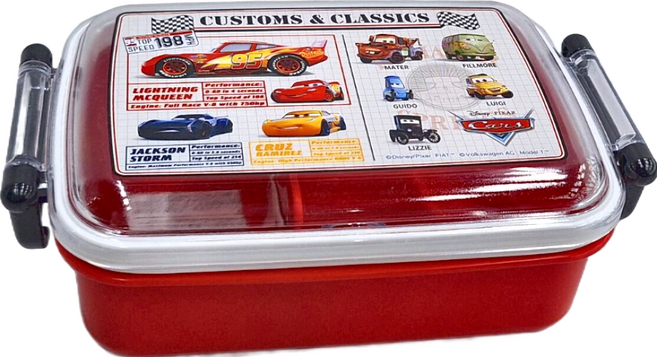 skater 銀離子雙扣便當盒 17 x 10.5 x 6cm 450ml, CARS大集合, 1個