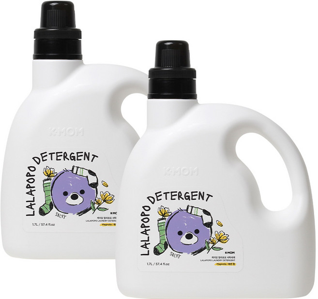 케이맘 랄라포포 유아용 세탁세제 목련향, 1.7L, 2개