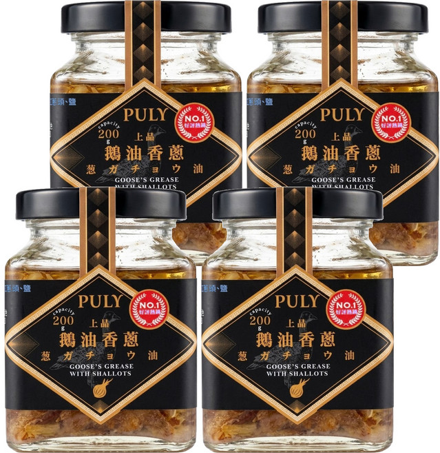 PULY 卜立 鵝油香蔥, 200g, 4罐