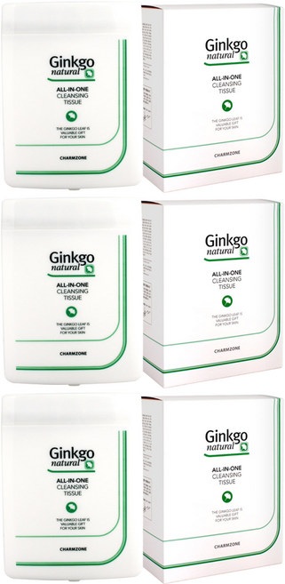 참존 징코 내츄럴 올인원 클렌징 티슈, 110매입, 3개