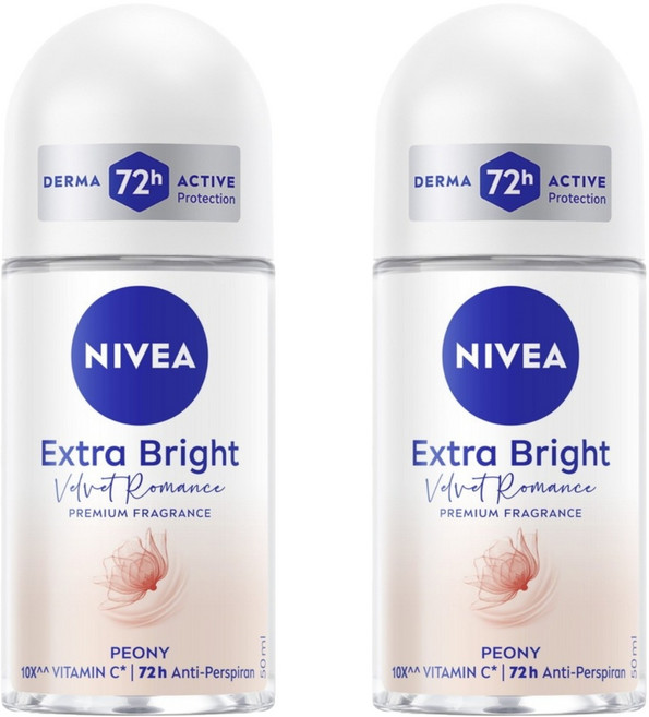 NIVEA 妮維雅 台灣公司貨 香氛淨白系列 止汗爽身乳液 碎花夢境, 50ml, 2瓶