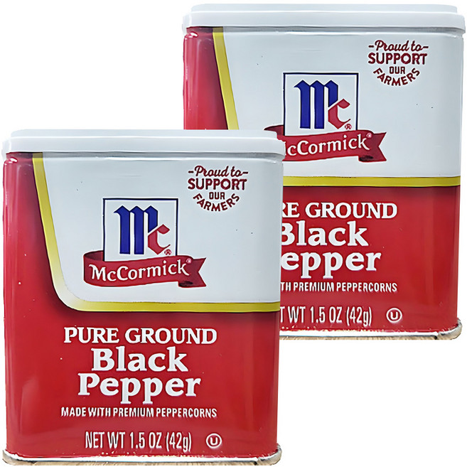 맥코믹 흑후추 가루, 42g, 2개