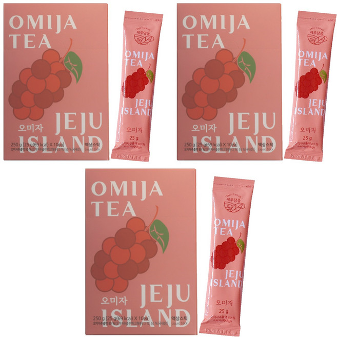 제주담움 오미자 스틱, 25g, 10개입, 3개