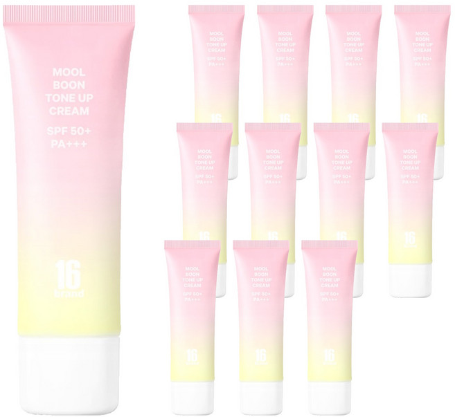 16브랜드 물분 톤업 크림 SPF50+ PA+++ 50ml, 라이트피치, 12개