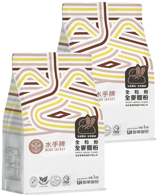 聯華製粉 BLUE JACKET 水手牌 全粒粉全麥麵粉