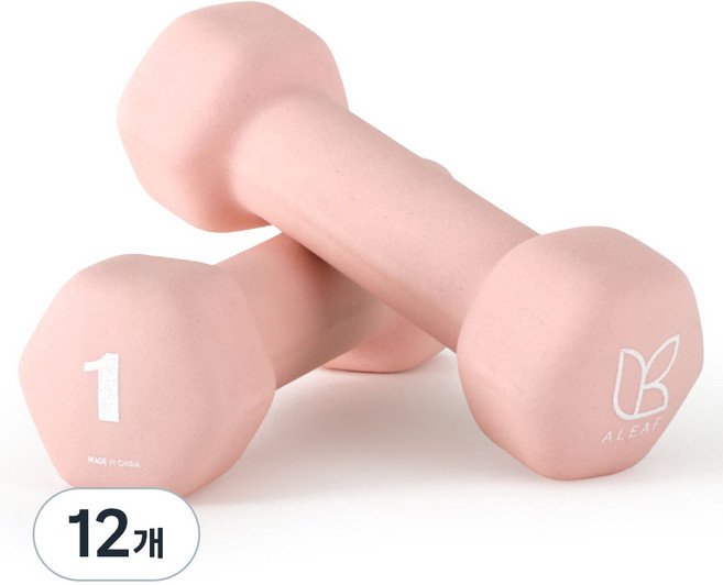 ALEAF 氯丁橡膠仙人掌啞鈴, 1kg, 12個