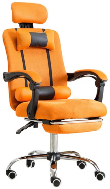 C-FLY 時尚家居 人體工學坐臥電腦椅, 橘色