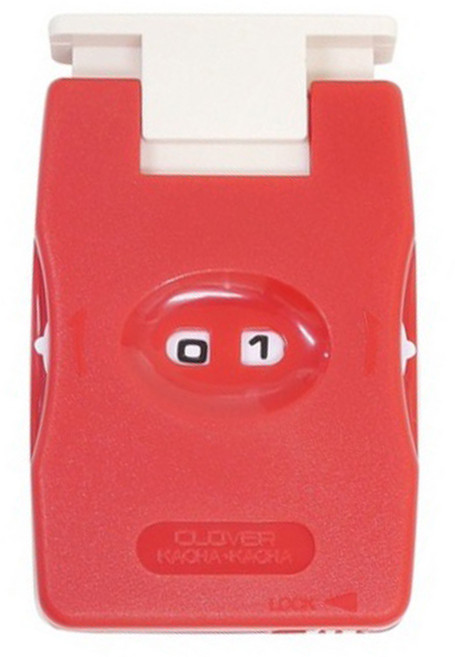 Clover 可樂牌 目數段數記錄器 帶鎖, 紅色, 1個