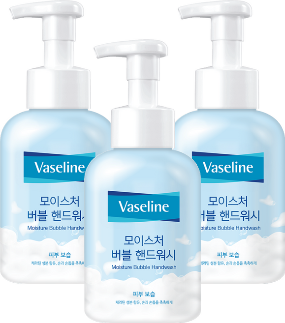 애경바세린 모이스처 버블 핸드워시, 500ml, 3개