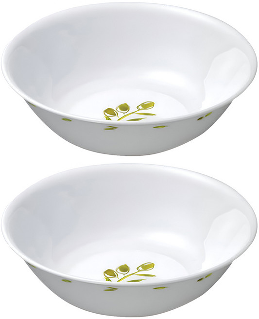 Corelle Brands 康寧餐具 冷麵碗 21.6cm, 橄欖莊園 白色, 2個