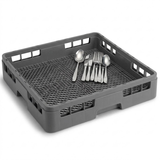 리빙메이트 업소용 식기세척기 바구니 평랙, 1단, 그레이, 1개