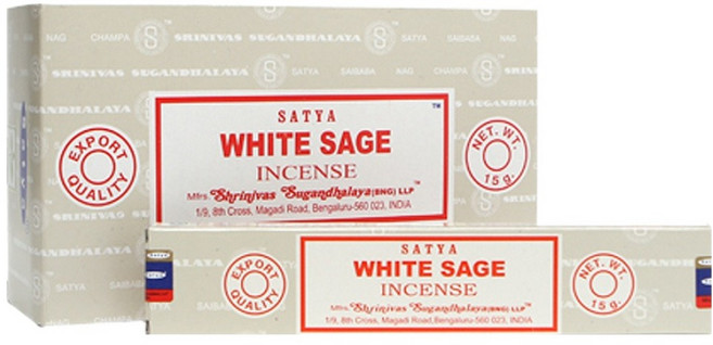 사티아 인센스 스틱 15g x 12개, 화이트세이지