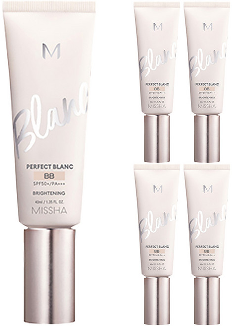 미샤 M 퍼펙트 블랑 비비크림 SPF50+ PA+++, 22호 베이지, 40ml, 5개