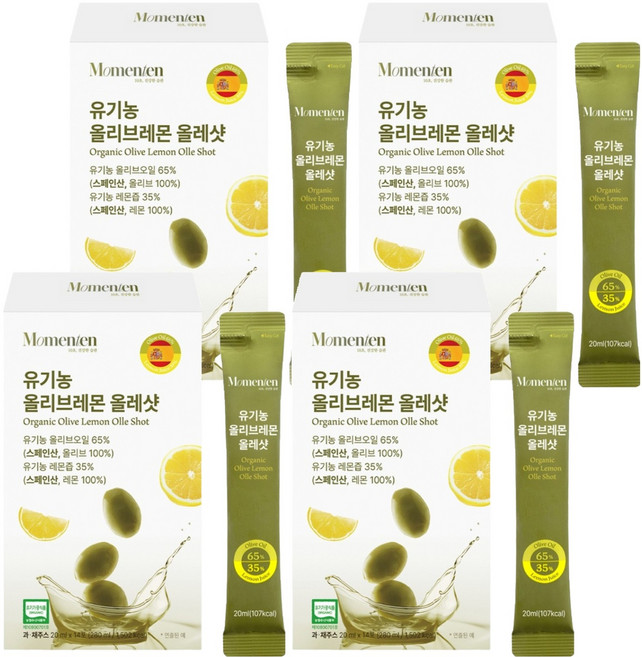 모먼튼 올리브레몬 올레샷 14p, 4개, 280ml