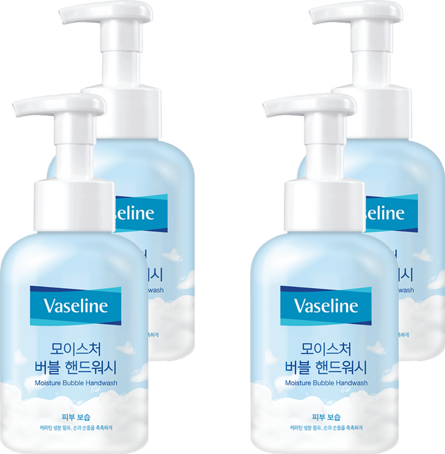 애경바세린 모이스처 버블 핸드워시, 500ml, 4개