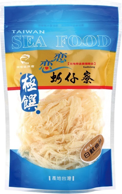 戀戀蚵仔寮 白魷魚絲 台灣產