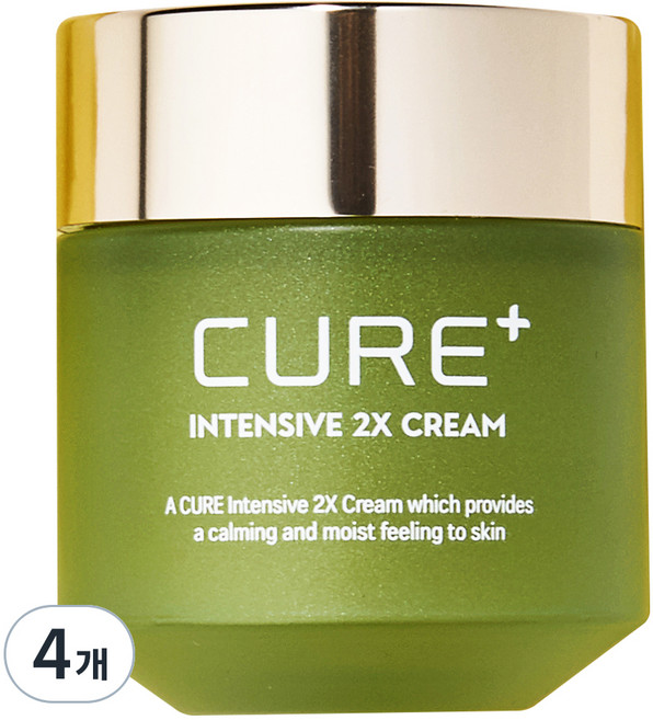 김정문알로에 큐어 인텐시브 2X 크림, 50g, 4개