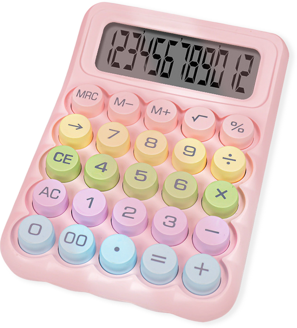 모더너리 레트로 기계식 계산기, 누드 핑크, 1개