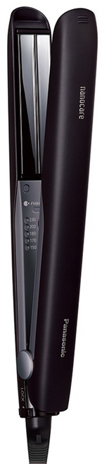 Panasonic 奈米水離子 直髮捲燙 直髮捲燙器 5段溫控 黑色 EH-HS0J