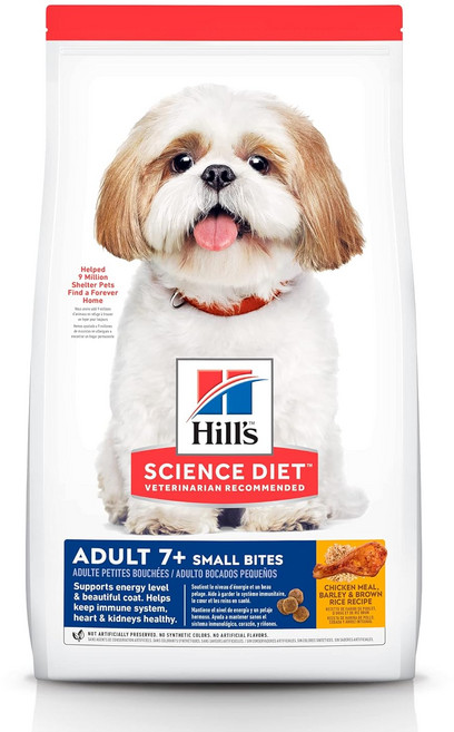 Hill's 希爾思 SCIENCE DIET 小顆粒 成犬乾飼料 7歲以上, 雞肉 + 大麥 + 糙米, 12kg, 1袋