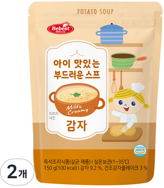 베베스트 아이 맛있는 부드러운 스프, 150g, 2개, 감자