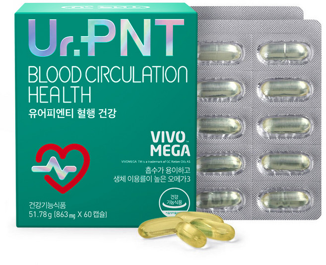 GC녹십자웰빙 유어피엔티 혈행 건강 알티지 오메가3, 60정, 1개