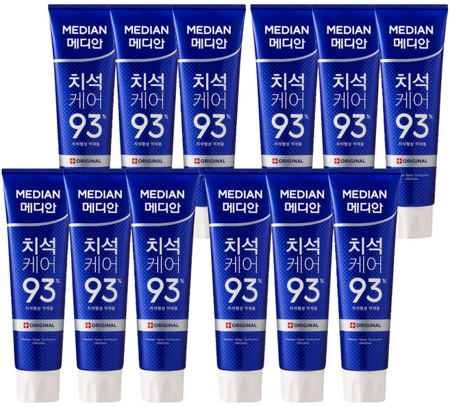메디안 치석케어 오리지널 치약, 120g, 12개