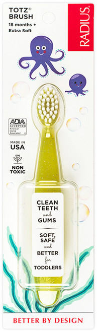 래디어스 토츠 2단계 유아용 칫솔, 옐로우, 1개입, 1개