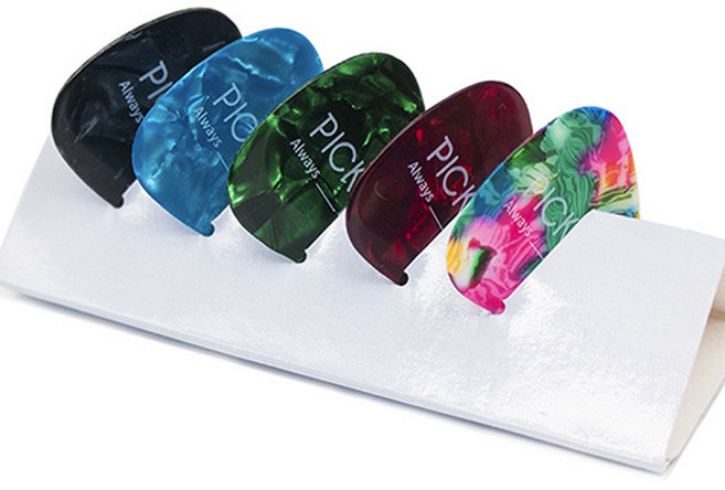 피크링 마카롱 기타 피크 5종 세트 두께 랜덤발송, 1세트