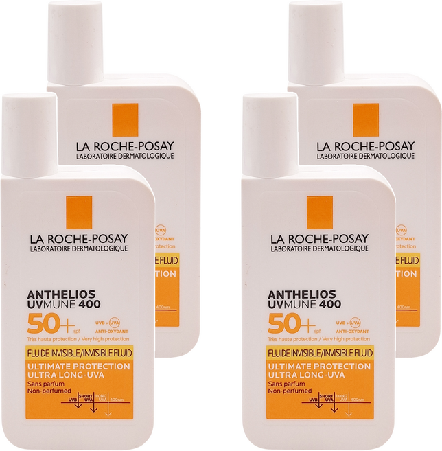LA ROCHE POSAY 理膚寶水 安得利清爽極效夏卡防曬液 SPF50+ PA++++, 50ml, 4瓶