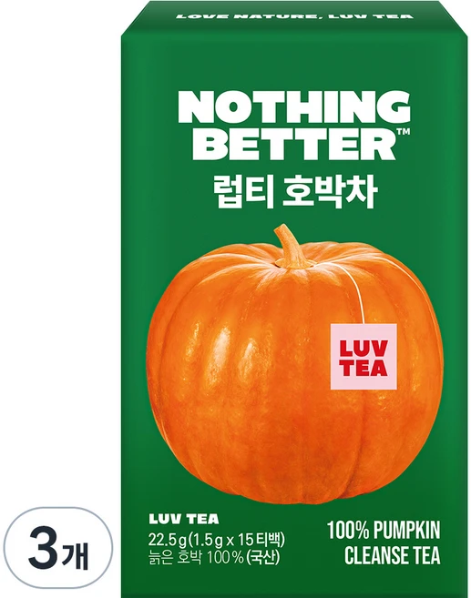 럽티 호박차, 1.5g, 15개입, 3개 - 쿠팡