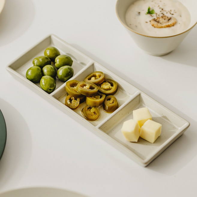 네오플램피카 테이블 웨어 나눔접시, 스톤화이트, 1개