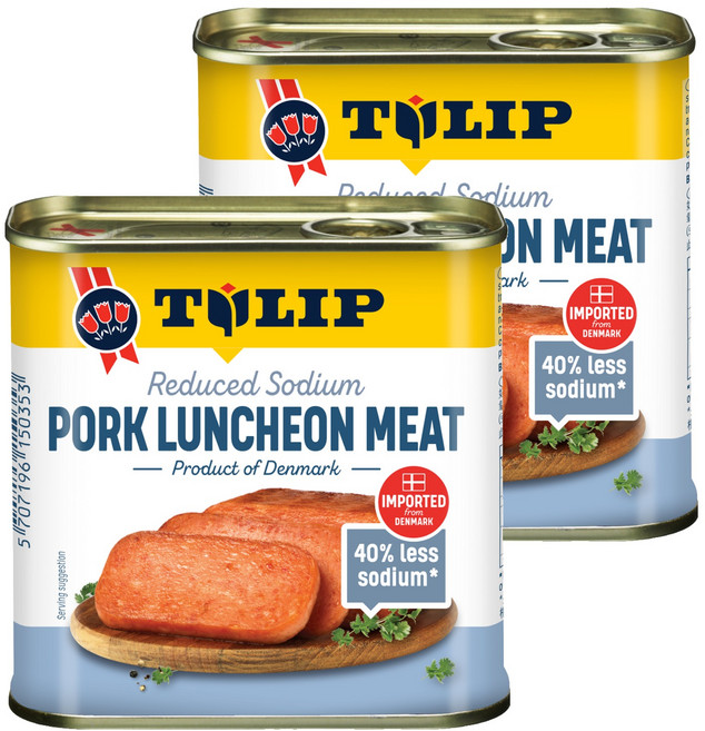 TULIP 特級豬肉餐肉 減鈉40%, 340g, 2罐