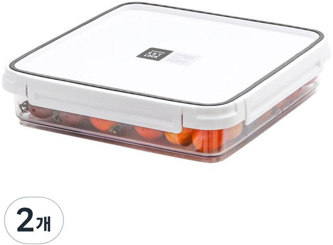 수납이야기 스카이락 밀폐용기 점보 1호, 2개, 1.7L