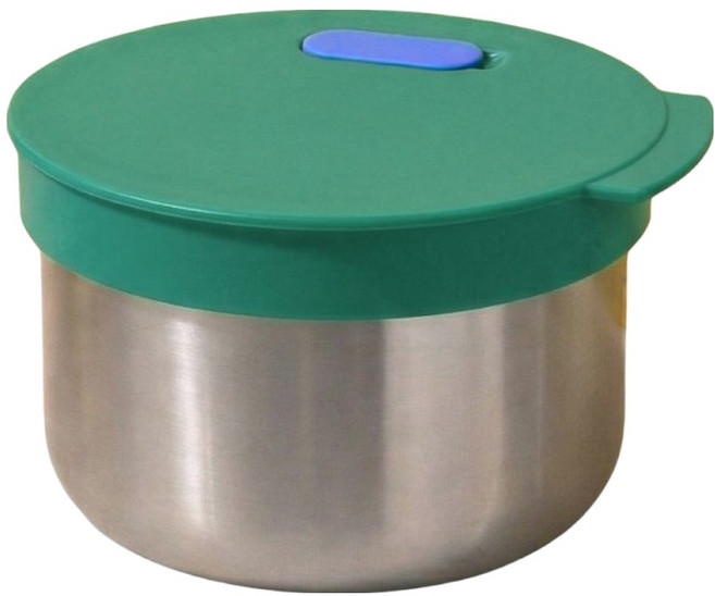 마미그래 스텐 흡착 이유식 밀폐 슈퍼 멀티볼 M, Green 마미그래, 1개, 360ml