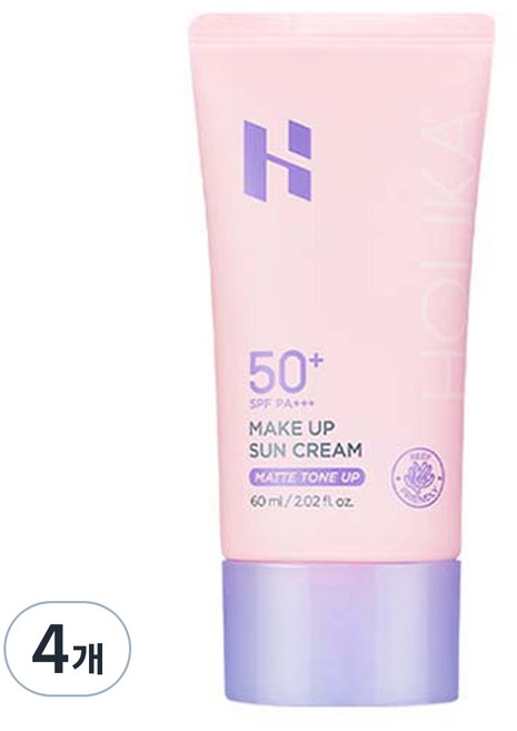 홀리카홀리카 메이크업 선크림 SPF50+ PA+++, 60ml, 4개