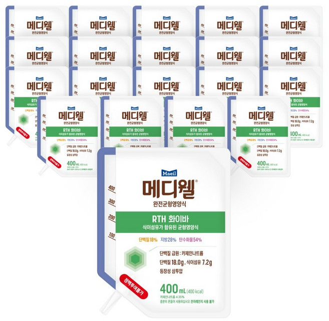 메디웰 RTH 화이바, 400ml, 20개