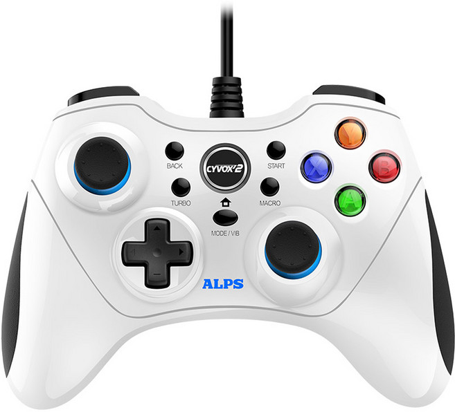 조이트론 PC 유선 컨트롤러 게임패드, 싸이복스2(화이트), 1개