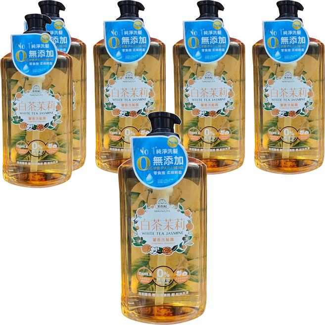 美吾髮 白茶茉莉馨香洗髮露, 700ml, 6瓶
