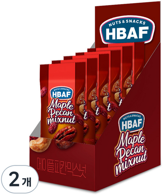 바프 넛츠앤스낵스 메이플피칸 믹스넛, 30g, 12개