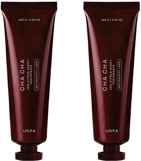 언파 차차 젠 1450 고불소 치약 자몽향, 100g, 2개