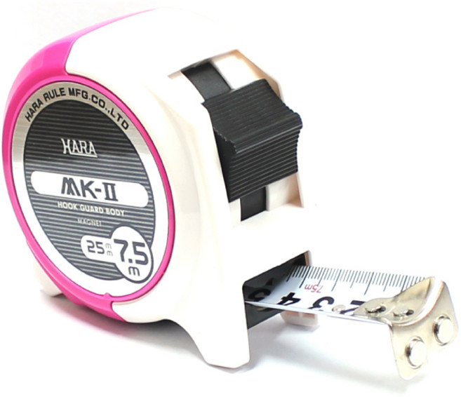 HARA MK 2 줄자 7.5m HARA 25-75(단면 자석) 랜덤 발송, 1개