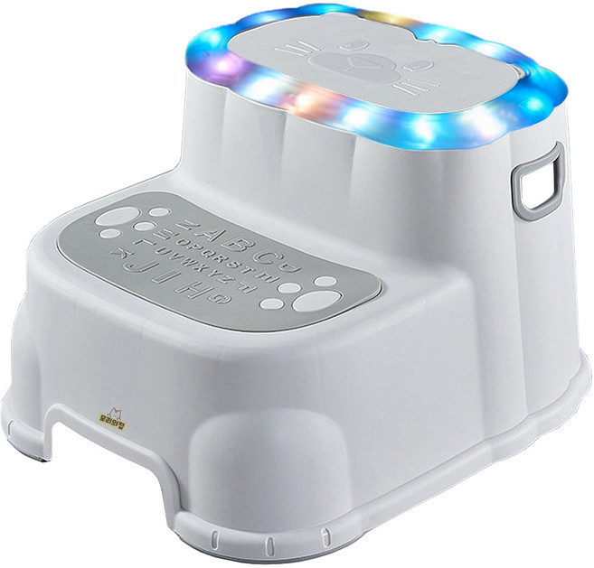 모리의집 LED 샤이닝 2단 디딤대, 그레이, 1개