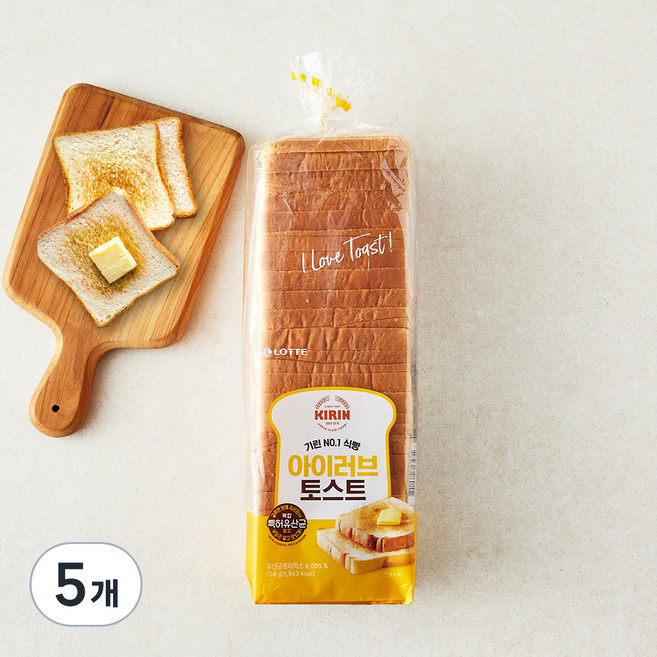 기린 아이러브 토스트, 750g, 1개입, 5개
