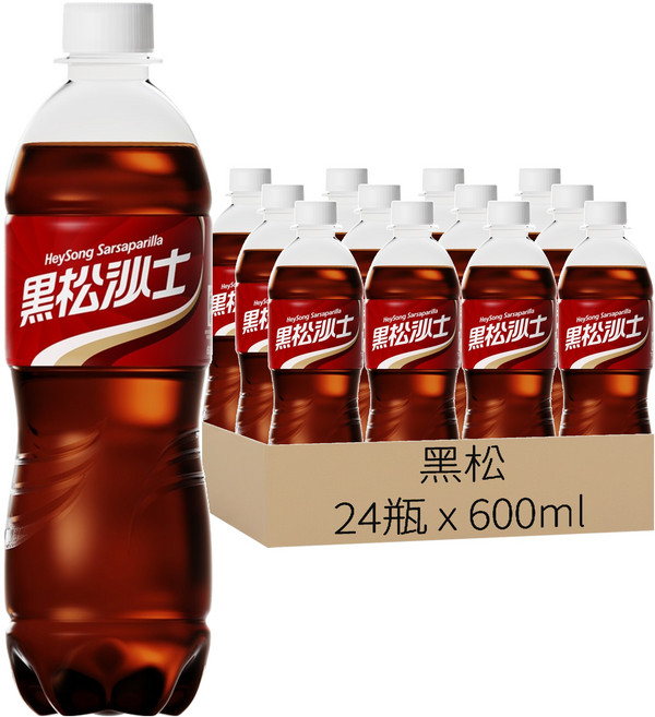 黑松 沙士, 600ml, 24瓶