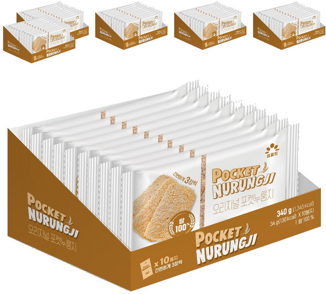 심플잇 오리지널 포켓누룽지, 34g, 60개