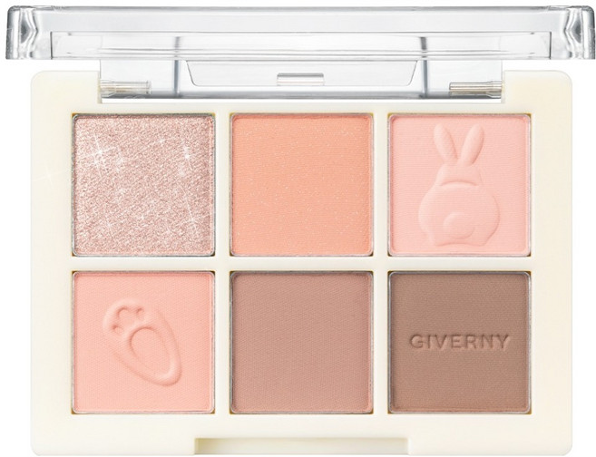 지베르니 소프트 아이 팔레트 5g, 01 레이지 코랄, 1개