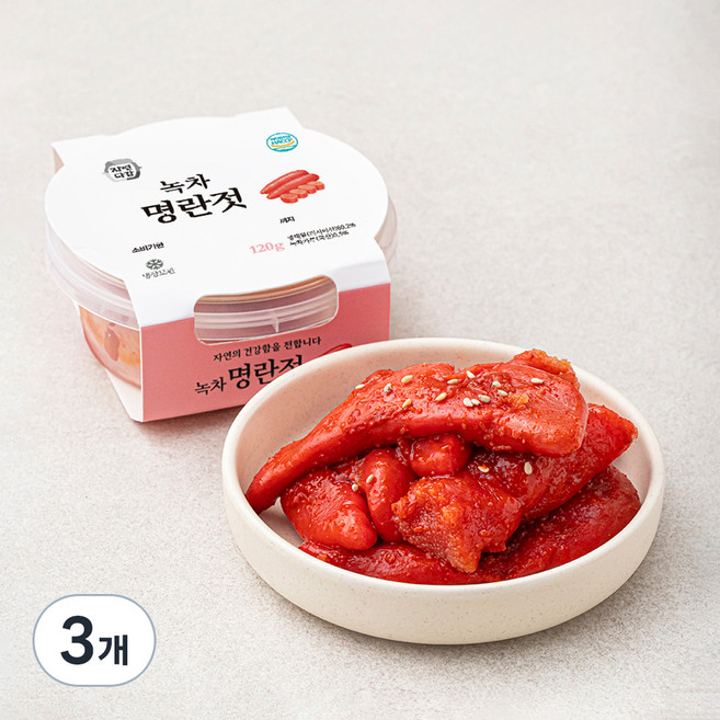 자연다감 녹차 명란젓, 120g, 3개