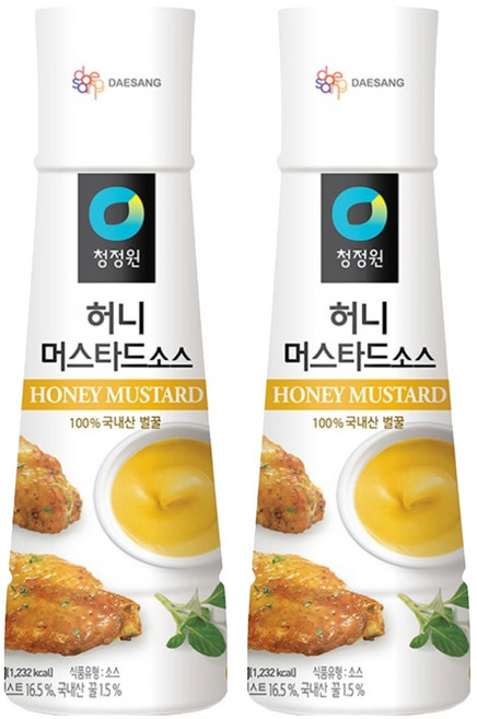 청정원 허니머스타드 소스, 320g, 2개