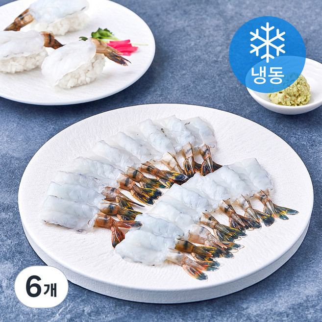 청미새우 초밥용 (냉동), 6개, 120g(20미)